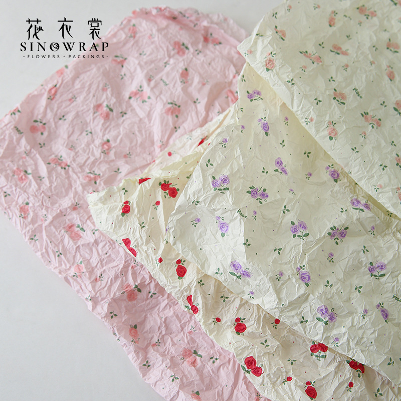 flower dress flowers wrapping paper bouquet lining paper 38g thick floral mg tissue paper ins rose packaging