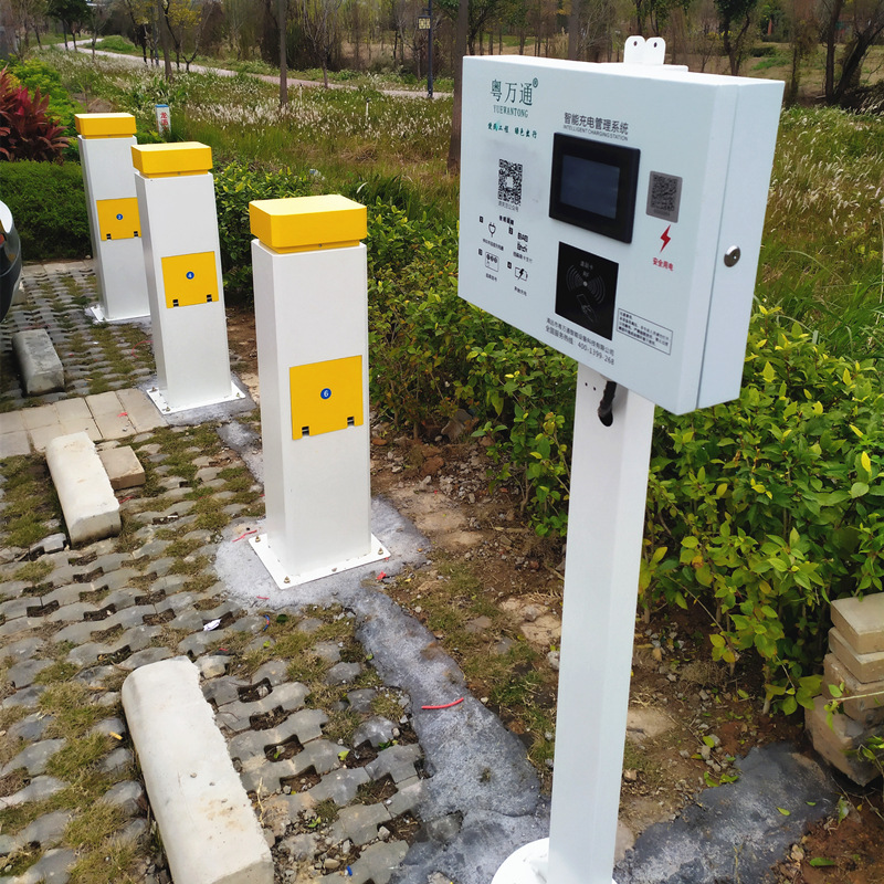户外充电器防雨柜充电桩 立柱景观式灯箱充电桩 电单车户外充电桩