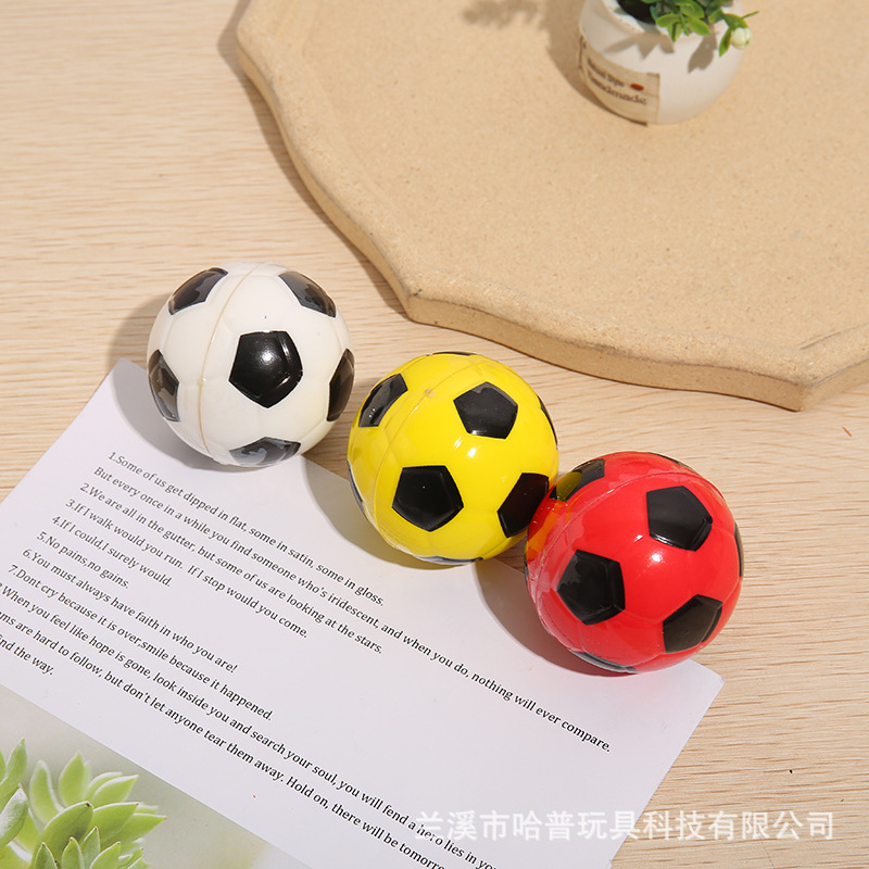 6cm High Elastic Pu Three-Color Football Children's Toys Hot Sale Factory Direct Sales Environmentally Friendly Materials