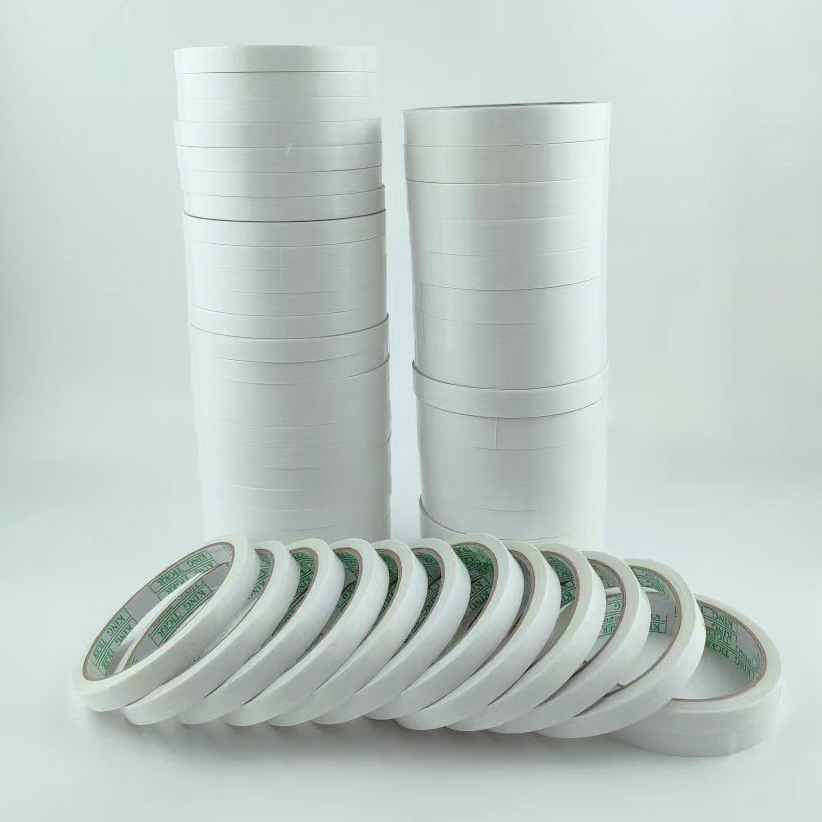 工厂批发高粘双面胶 白色两面胶带办公装订学生粘贴手工diy用胶带