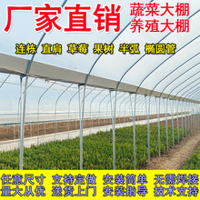 温室大棚钢管骨架蔬菜养殖种植全套农业连体连栋大棚支架配件定制