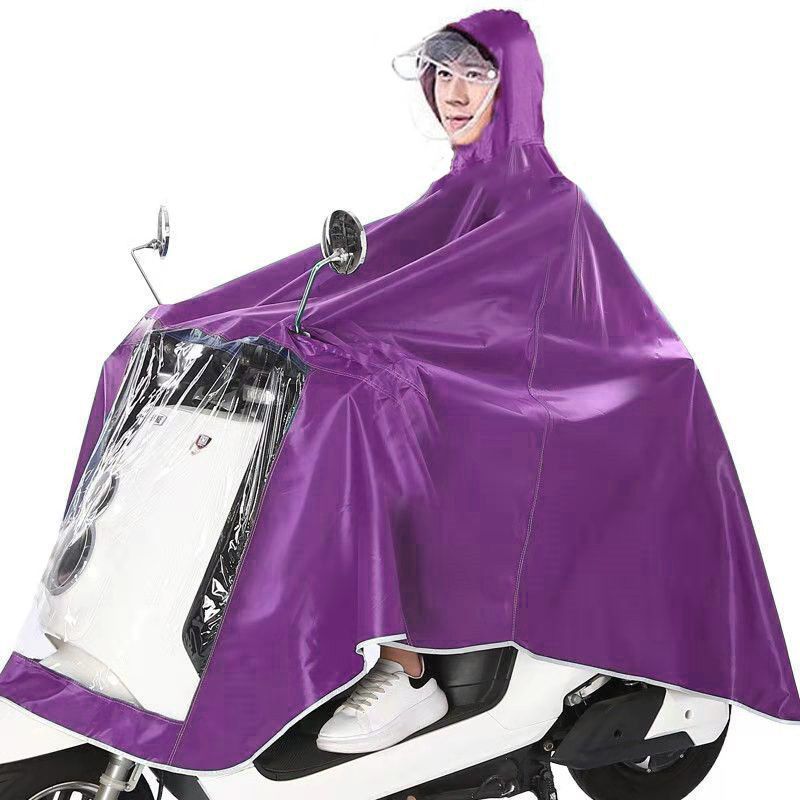 Men's and Women's Electric Scooter Poncho Raincoat Adult Student Widened Extended Version Windshield Single Double