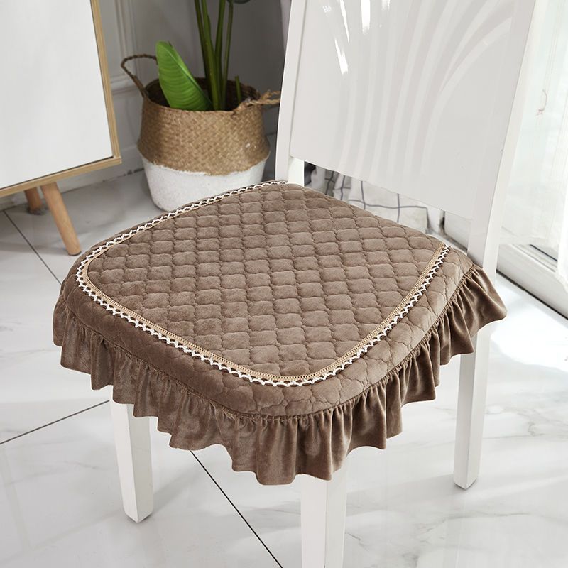 简约可拆洗餐桌椅子垫带绑带防滑秋冬家用座垫保暖加厚餐厅凳子垫