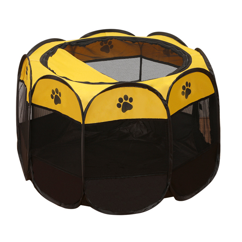 Octagonal Pet Fence Pet Tent Oxford Cloth Scratch-Resistant Foldable Dog Cage Dog Cat Delivery Room Doghouse Cathouse