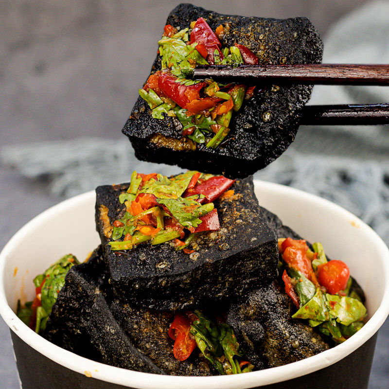 臭豆腐生胚送汤汁配料长沙黑色油炸原干经典小吃量大从优包邮网红