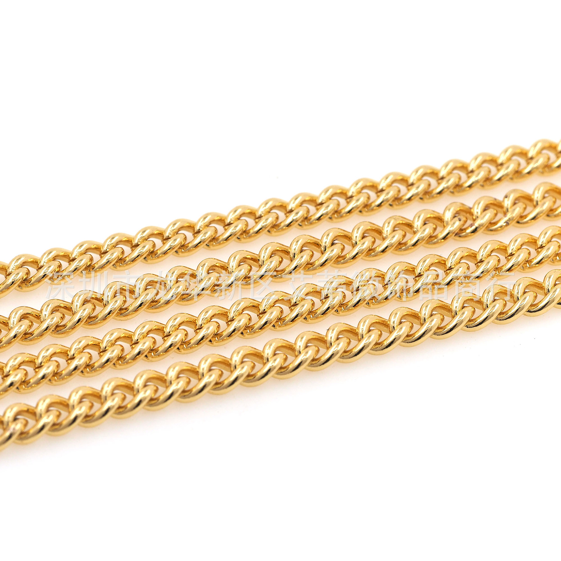 18k铜镀侧身链古巴链镀金链粗链手链项链半成品链子配件