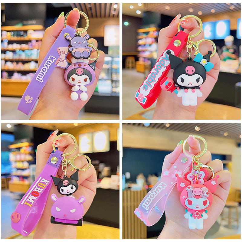 Cartoon Clow M Doll Key Chain Cute Cinnamon Dog Ornaments Couple Bags Pendant Keychain Gift Wholesale