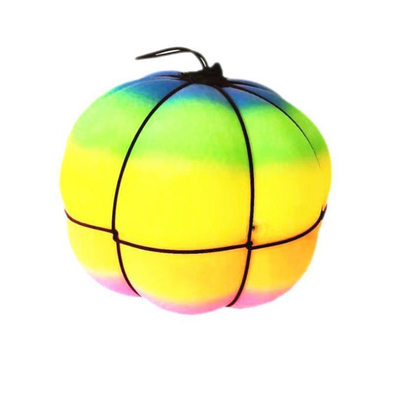 南瓜球批发发光彩虹甩甩广场中老年儿童健身手甩玩具地摊热卖