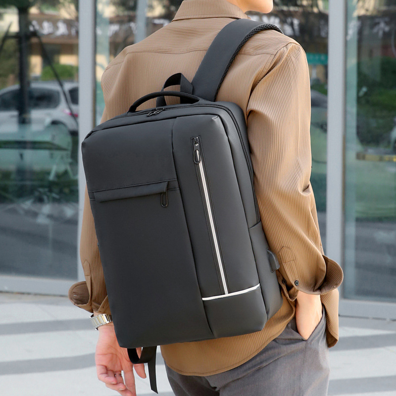 New Large Capacity Business Backpack Men's Rechargeable USB Computer Bag Casual Portable Shoulder Office Backpack