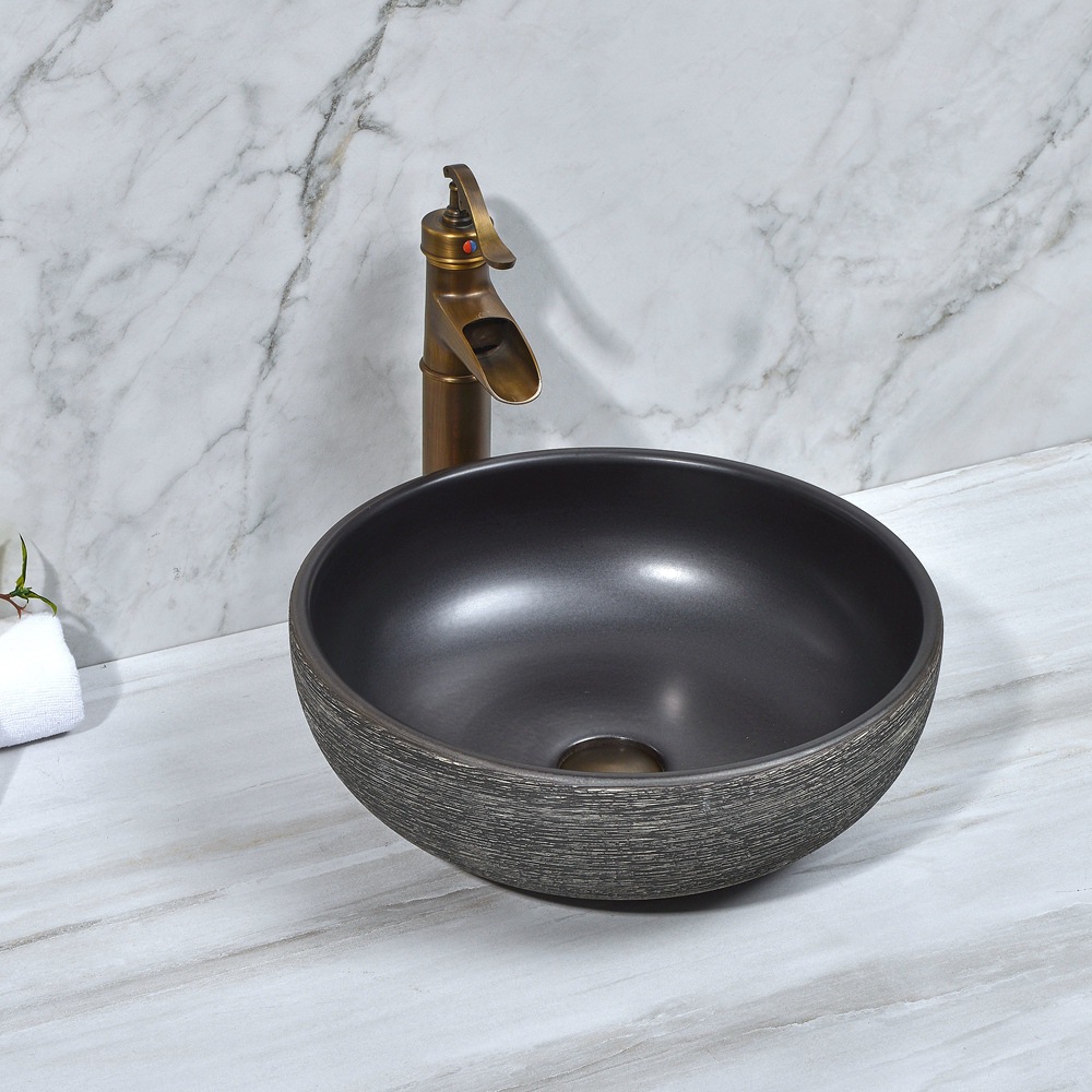 陶瓷盆台上盆艺术瓷盆面盆手工盆新中式脸盆卫生间艺术台上洗手盆