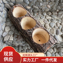 原木创意木头花盆木质简约多肉植物小盆栽实木树桩复古花器包邮