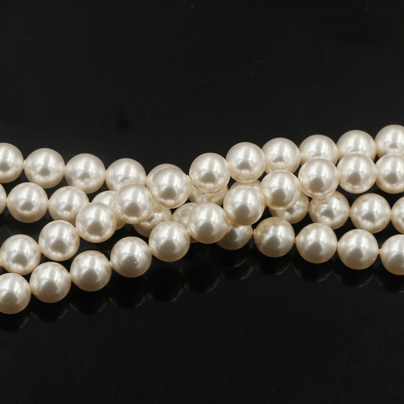 Shijia Austrian Crystal Pearl 5810 White Pearl650 Pure White through Hole Diy Accessories Beads