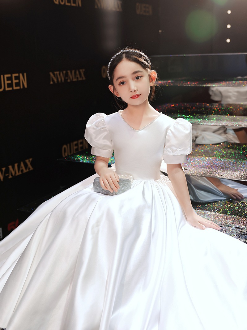 花童婚礼小女孩儿童礼服女童生日公主裙儿童小提琴钢琴演奏礼服裙