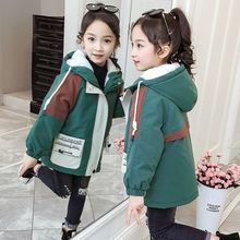 儿童风衣女外套冬季2020新款加绒加厚中长款韩版洋气儿童加棉风衣