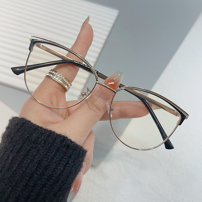 2023 Spring New Glasses Frame Fashion Personality Men's and Women's Glasses Glasses Frame for Bare Face Comely Glasses