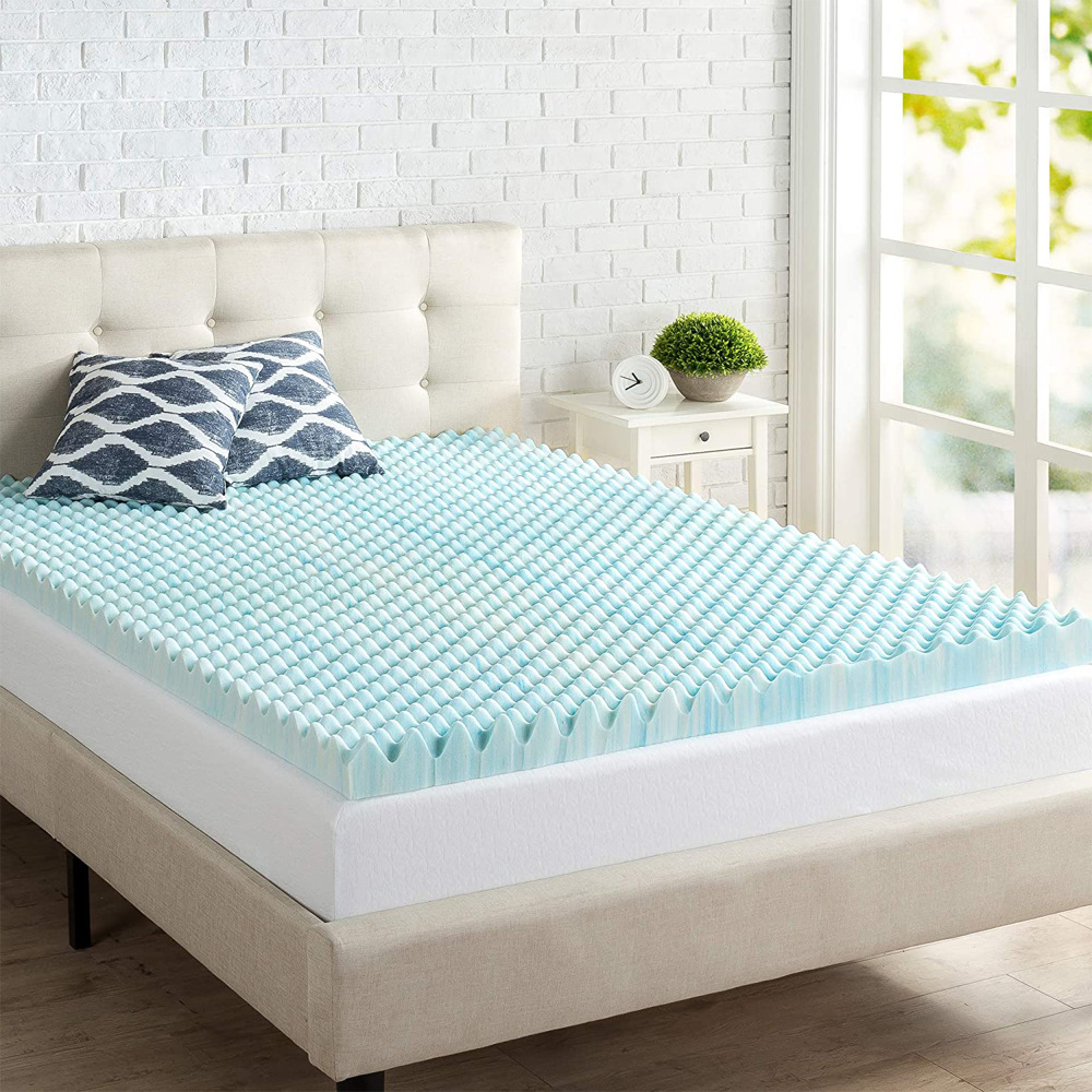 Amazon Export Wholesale Egg Sponge High Density High Resilience Embossed Mattress Memory Foam Matress