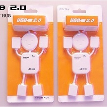 厂家批发小人形USB分线器HUB USB一分四扩展口/集线器跨境亚马逊