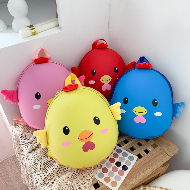 2023 New Children's Backpack Cartoon Animation Kindergarten Backpack 3-5 Years Old Waterproof Eggshell Bag Cute Backpack