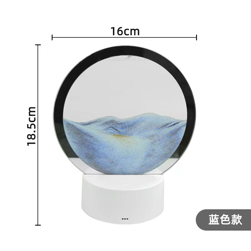 Led Desktop Quicksand Painting Table Lamp Dynamic Hourglass Decoration Table Lamp Bedroom Decorative Creative 3dstereo Small Night Lamp