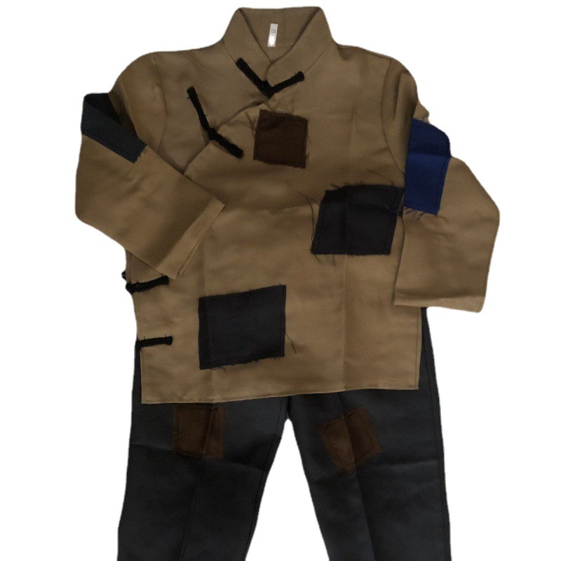 古装男女孩乞丐服装演出服乞讨者叫花子服要饭的补丁破衣服杨白劳