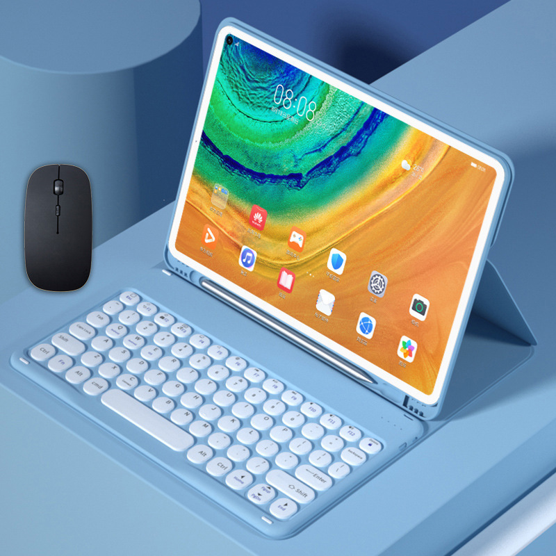 适用华为matepad 10.8无线蓝牙键盘10.4圆键帽荣耀v6平板保护套m6