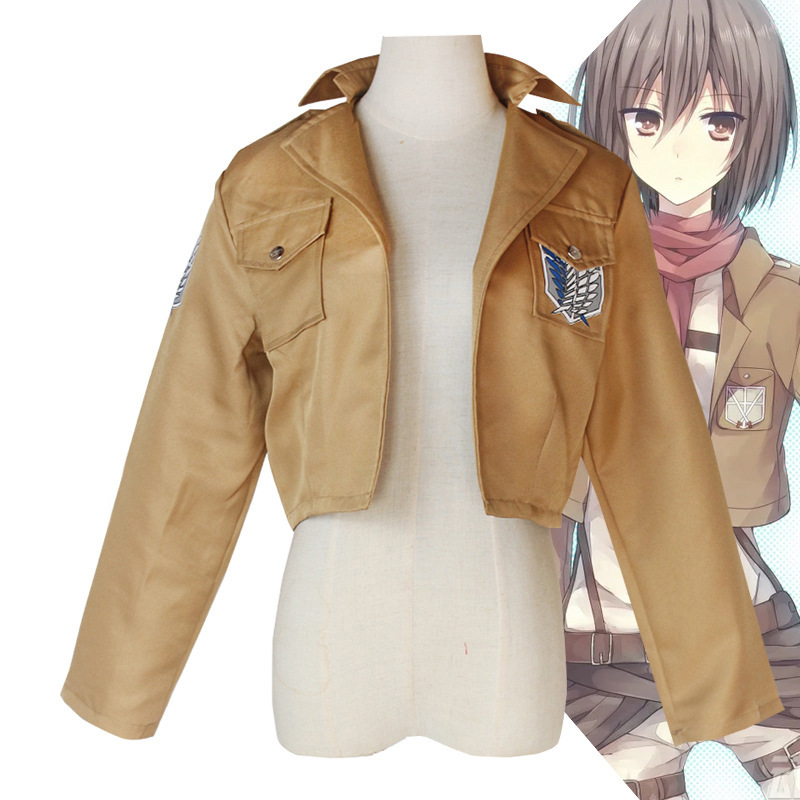 进击的巨人cosplay调查兵团自由之翼男女外套夹克服装动漫三笠