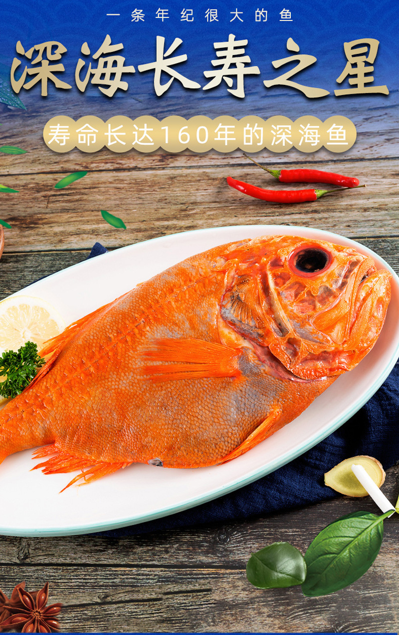 长寿鱼喜宴冻橙鲷鱼深海海鲜刺身食材海鲜批发