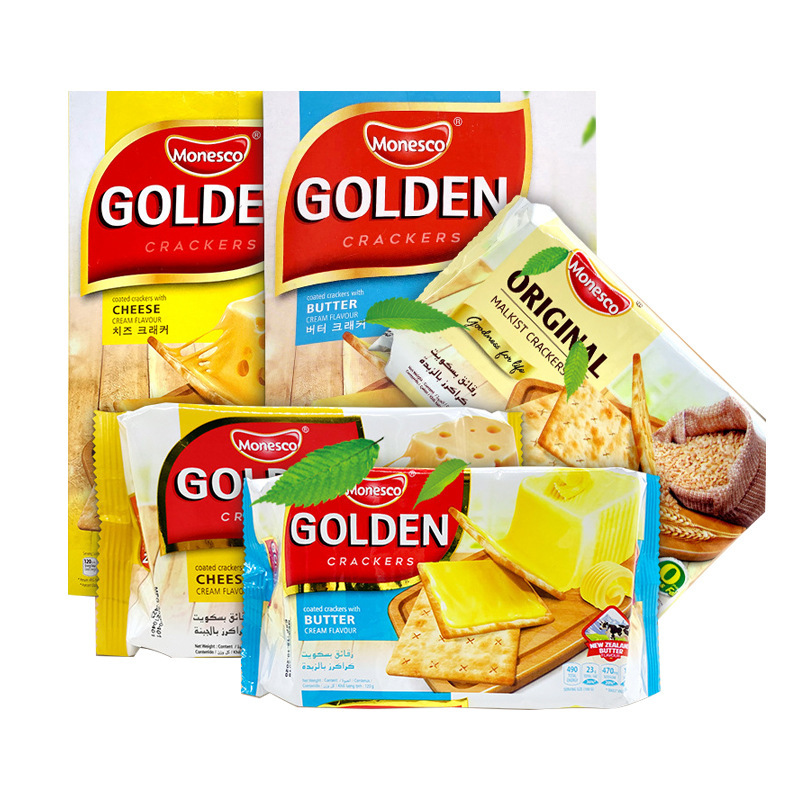 东南亚休闲零食 印尼进口茉乃可涂层苏打饼干120g 办公室下午茶