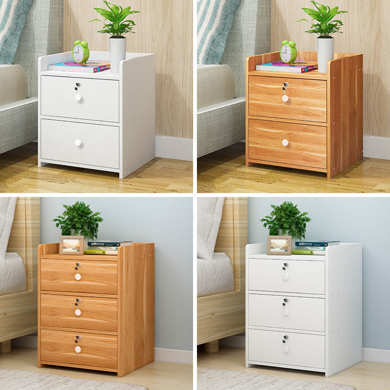 82成交3件床头柜小尺寸床头柜子小型简约家用小柜子简易卧室经济型储