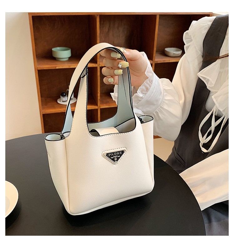 Trendy Women's Bags High-Grade Bag Women's Bag New P Home Food Basket Handbag Commuter Crossbody Bucket Bag