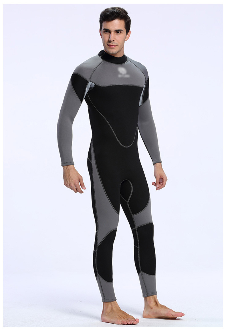 定制2021夏季新款简约拼色橡胶冲浪服潜水服 贴身舒适透气潜水衣