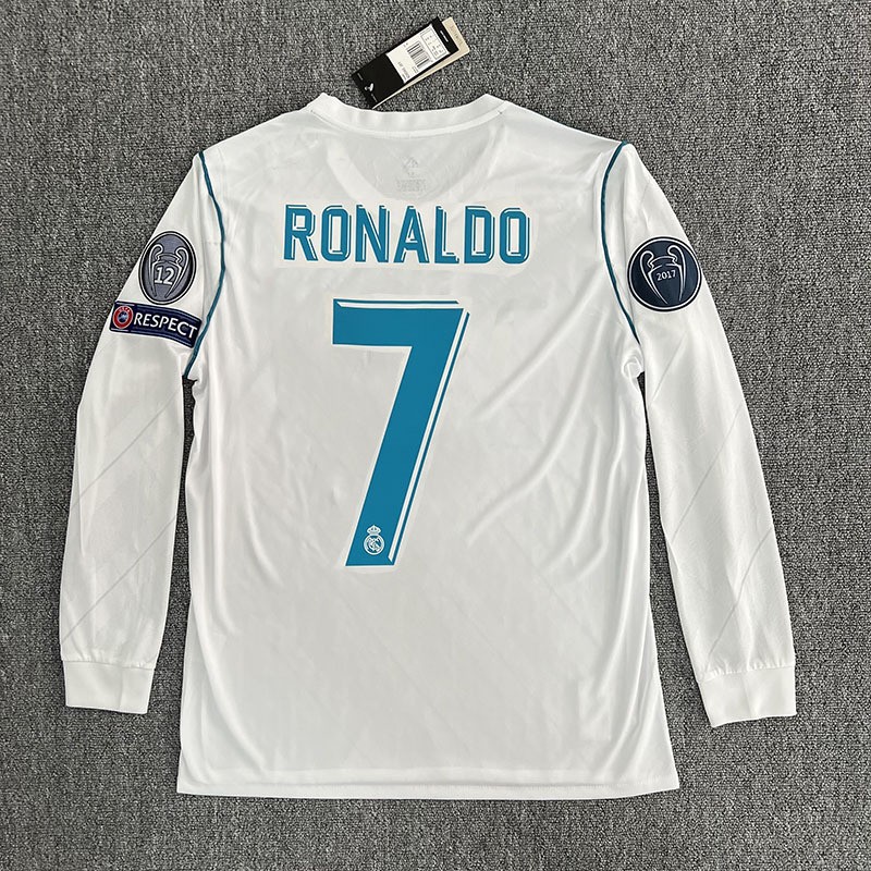 各赛季复古7号c罗1718皇马球衣欧冠决赛版主客场短袖长袖足球服