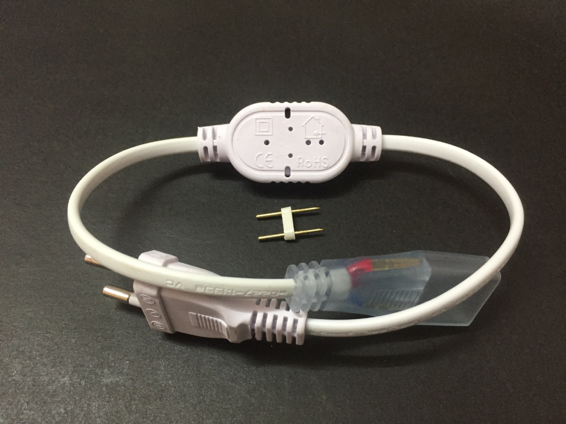 2835双排灯带插头防水型电源灯带插头防水灯带电源线led灯带配件