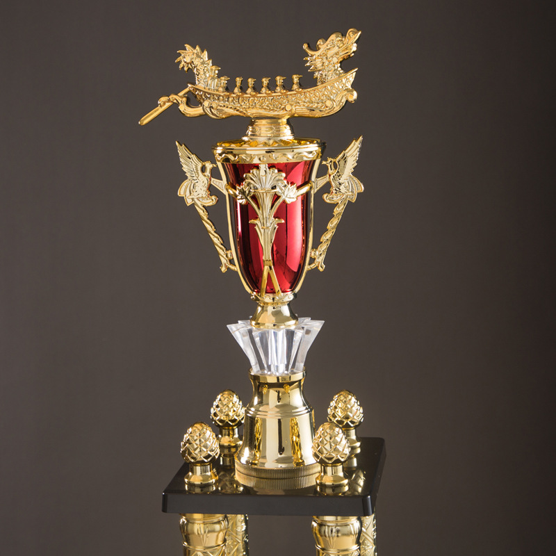 塑胶超大奖杯定制龙舟比赛纪念奖杯订制亚马逊跨境金杯现货批发