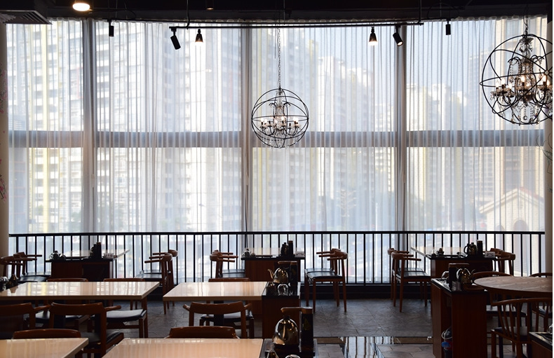 佛山工厂简约蛇形帘家装波浪帘somfy尚飞电动智能窗帘波形帘批发