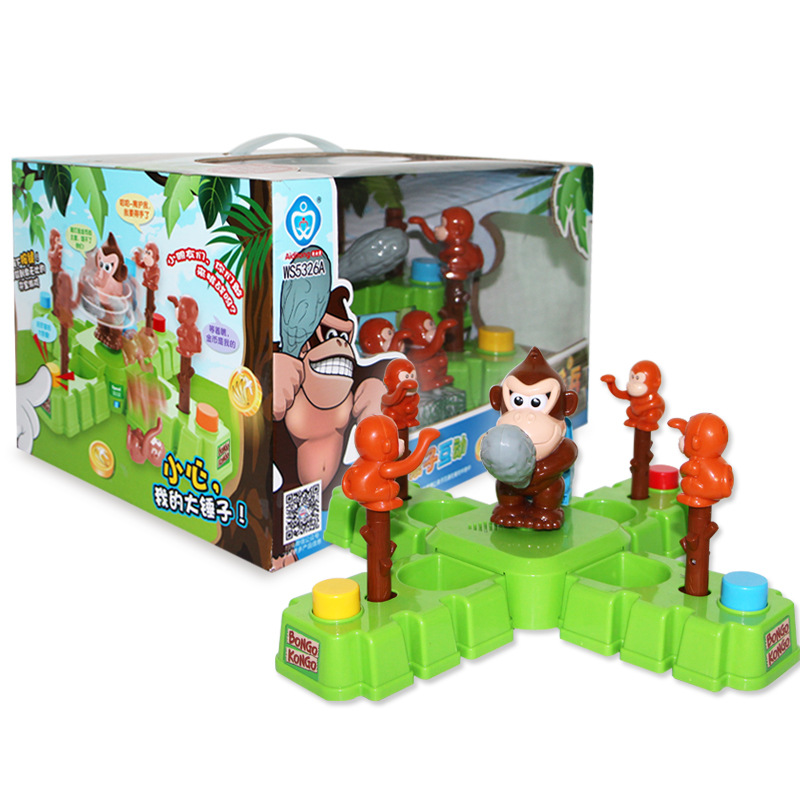 Electric Multi-Person Interactive Treasure-Winning Monkey Soldiers Fight against Creative Percussion Gold Coins Exercise Hand Coordination Children's Educational Toys