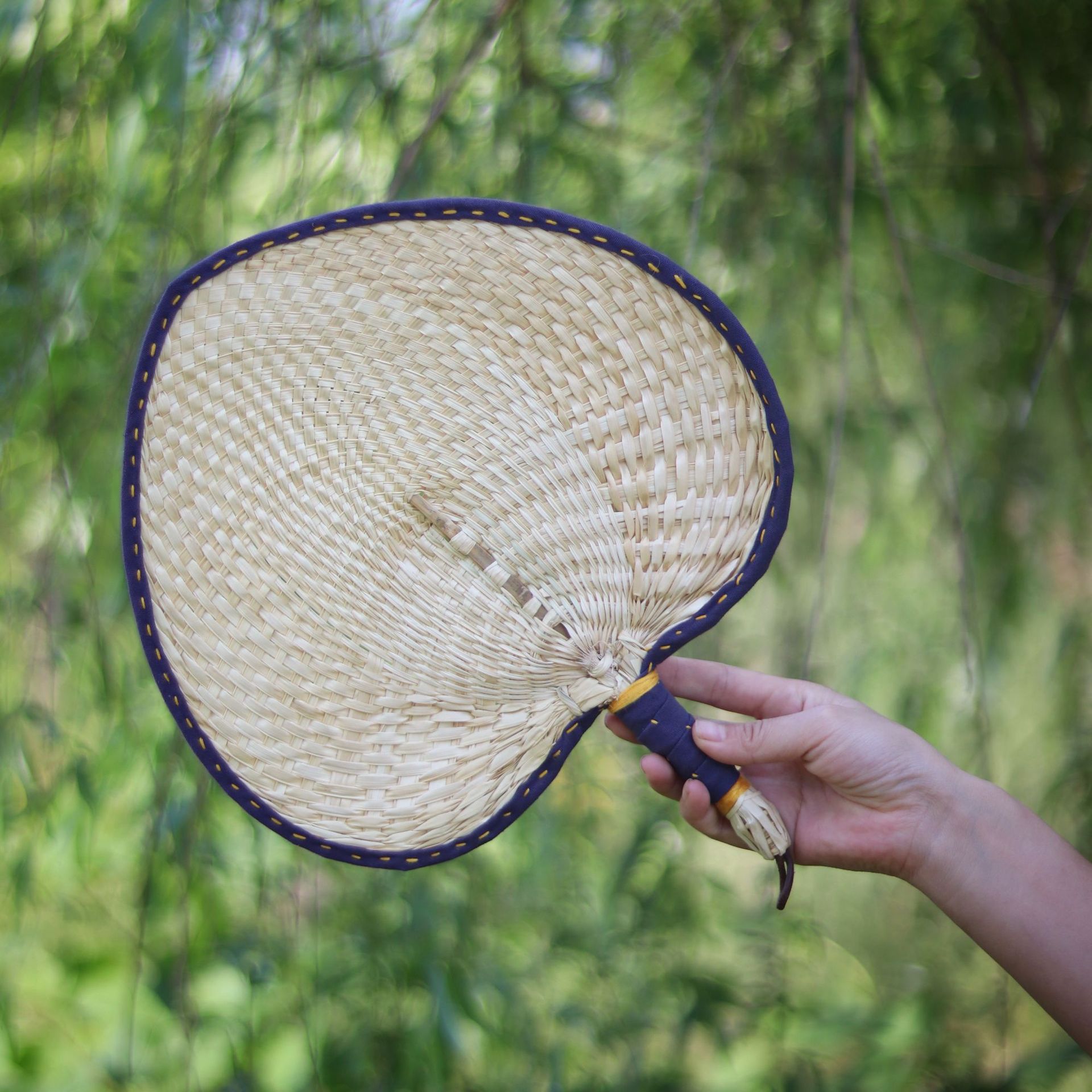 纯手工包边粽叶大蒲扇手摇扇夏季纳凉赶纹子随身扇子手工编织耐用
