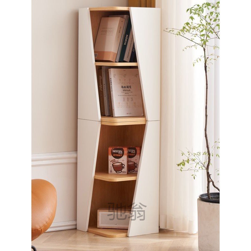 yhk角柜转角柜书架歪柜子玄关书柜拐角墙角置物架角落创意三角柜