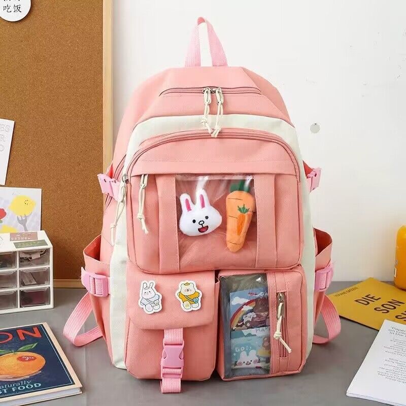 New Cartoon Primary School Student Match Sets Schoolbag Female Korean Junior High School High School Large Capacity Fashion Backpack Backpack Male