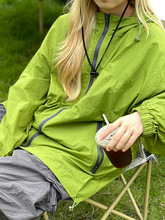 防晒衣女款夏季2023新款设计感透气长袖连帽绿色薄款外套防晒服潮