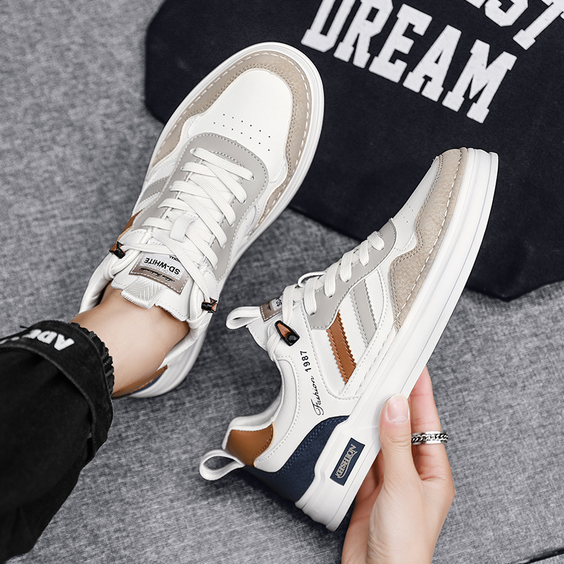 Men's Shoes 2023 Spring New Men's Fashion Casual Trendy Shoes White Shoes Color Matching Sports Board Shoes Men