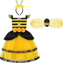 儿童公主裙小女孩蜜蜂cos服装演出服连衣裙跨境舞台派对服新款定