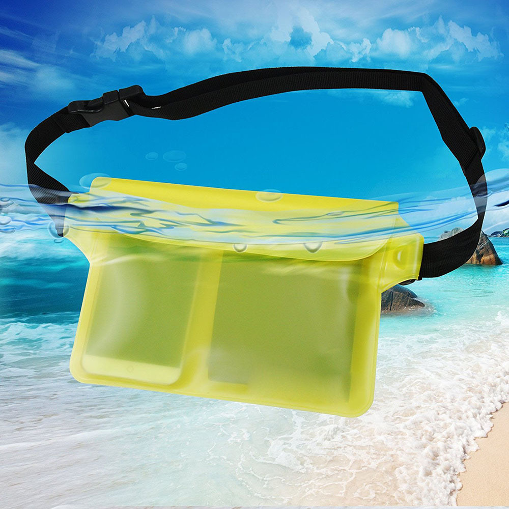 Transparent Waterproof Waist Bag Outdoor Sports Drifting Beach Black Waterproof Pvc Bag Universal Waterproof Fabric Mobile Phone Bag