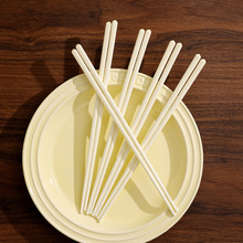 ins奶油风陶瓷筷子创意家用筷子5双耐高温不易发霉易清洗陶瓷餐具