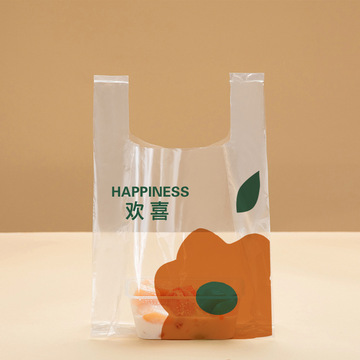 背心袋食品袋透明手提袋可寿司水果外卖食品方便袋餐厅塑料袋跨境