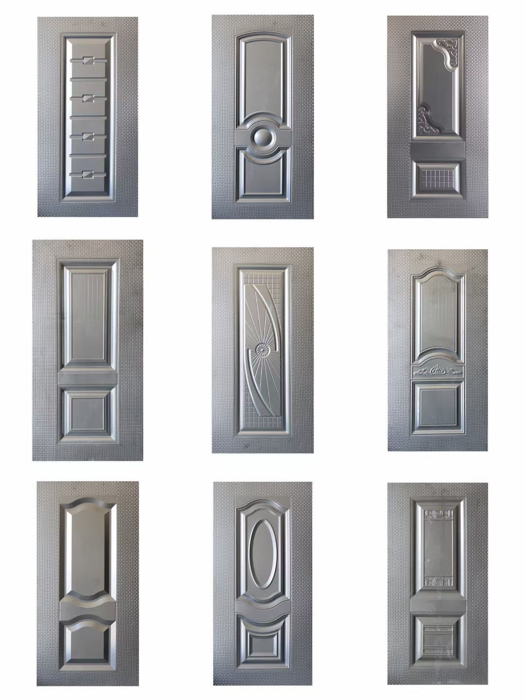 专业压花冷轧板 不锈钢板冲压门板 外贸出口镀锌钢板防盗压花门板