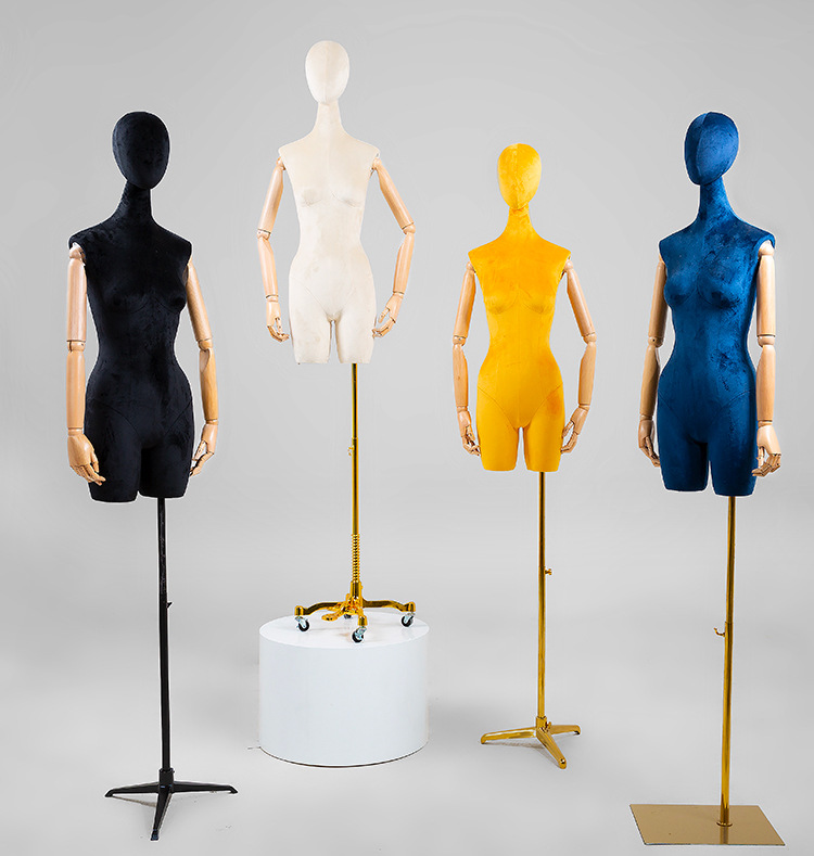 服装模特道具女彩色半身 女装店橱窗婚纱展示模特架人台假人模型