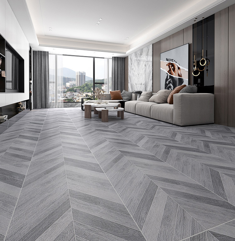 人字拼鱼骨木纹瓷砖600*1200北欧木纹砖仿实木地板砖别墅客厅地砖