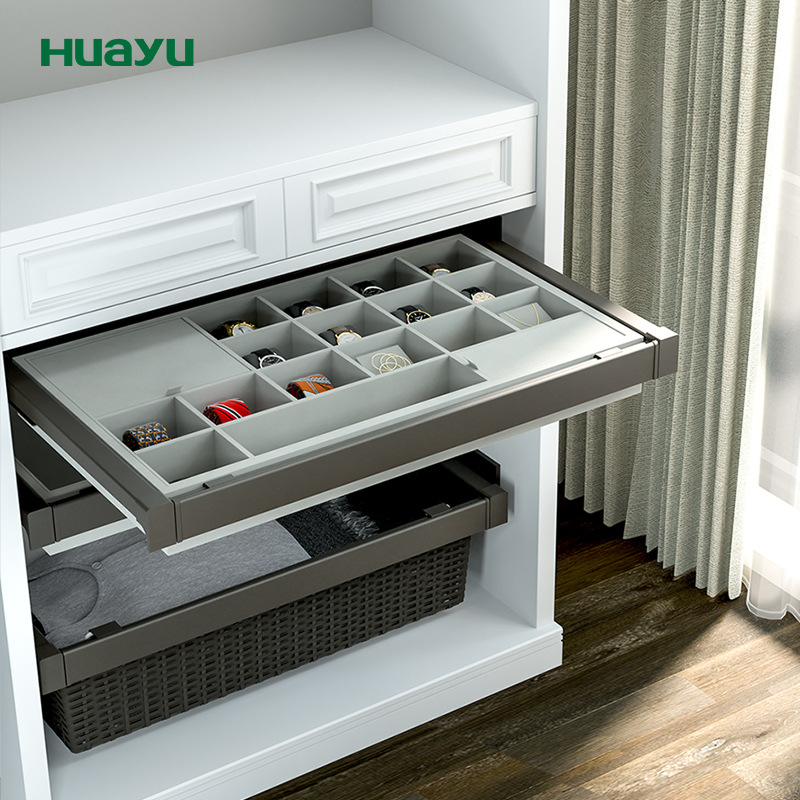 伸缩衣柜百宝盒饰品首饰分类格子抽衣帽间收纳多宝格抽屉配件