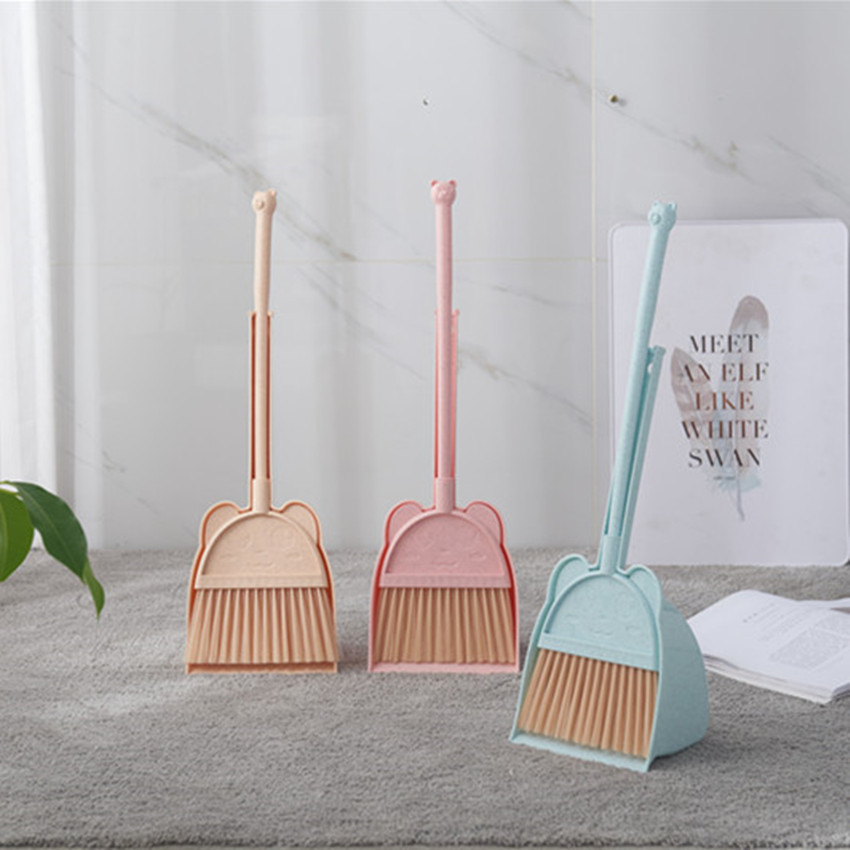 Children Play House Plastic Broom Mini Small Broom Dustpan Broom Soft Fur Broom Combo Broom Set Household